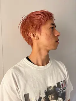 【練習モデル】メンズ刈り上げ＋全頭ブリーチ＋ダブルカラー