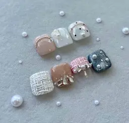 フット💅✨親指アート🎨オフなし🎀︎💕︎🩵