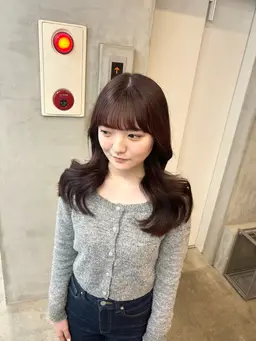 🩵(カットなし)🌈髪質改善ケアカラー+選べるトリートメント🍃➕コテ巻き🌟