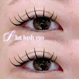 【 オフ無料/束感仕上げ付 】最軽量フラットラッシュ90分つけ放題150本迄￥6500＋指名料¥300