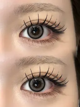 マツエクモデル🤍フラットラッシュ120本（アップワード追加は¥1100✨️）