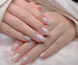 【NEW！新作】🌀うねうねパールネイル(ワンカラーorフレンチ)🐚アレンジ可能