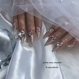 ロングデザイン💅長さ出し・パーツ込み✨️（オフ無料）