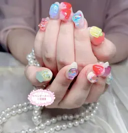 💅[HAND]複雑なアートor ★ぷっくり立体ネイル】￥9980