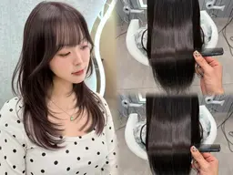 【ダメージレス髪質改善🔥】小顔カット＋質感再生カラー＋ヘアポテンツァ＋質感再生6stepTR /ホームケア付き⭕️