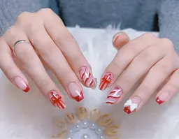 【チップNO4】🎀長さだし120分持ち込みデザイン（アート8本)🎀新規ソフトジェルオフ無料､➖500円割引