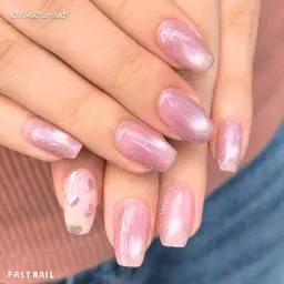 【オフ無料】ちゅるキラ✨マグネット×ハートミラーネイル💖　オフあり/オフ込み/持ち込み風/長さだし・パラジェル別途