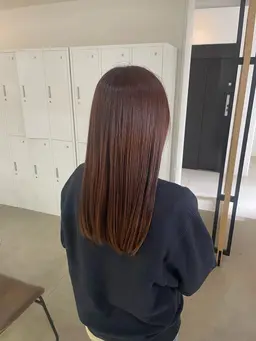 【うる艶】カット+プレミアム艶カラー+薬剤除去¥ 6050