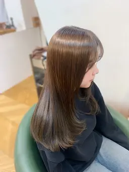 Wカラー🧡ブリーチ無しワンカラー+ケアカラー+ナノバブル炭酸ケア+内部補修トリートメント✨