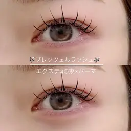 第3世代【韓国風プレッツェルラッシュ】マツエク 40束 まつげパーマ  ￥4480