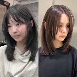 お写真撮らせていただける方のみ/似合わせレイヤーカット＋2stepトリートメント🫧（ミディアム~ロング）
