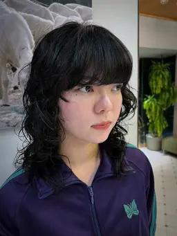 💫ウルフウェーブパーマ【パーマ➕シャンプーブロー】調整カット付き‪✂︎‬