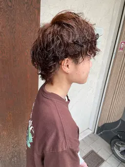 メンズスタイル✨カット＋ニュアンスパーマ＋ナチュラルカラー👍