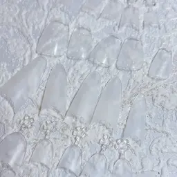 【ロングチップ長さだしクリア】長さだしネイル💅ジェルでカラーリング希望の方向けの長さだし/クリアロング/コフィンなど