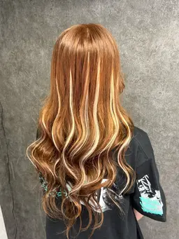 【地毛ブリーチなしでハイトーン❤️🔥】プルエクステ25本で叶えるインナーカラー🫶