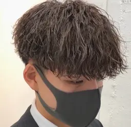 👾👾men's刈り上げマッシュ＋ツイストスパイラルパーマ👾👾