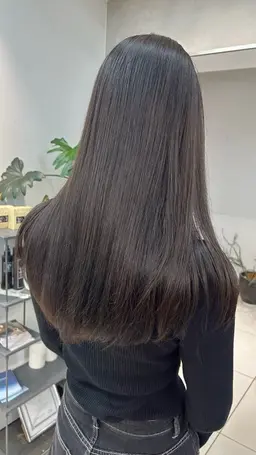 当日予約🙆🏻♀️【カット+ナチュラルストレート+TR17500】12:00~19:00ご予約可✨鎖骨下+1000円