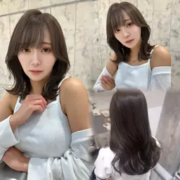 【minimo限定】韓国風カット+透明感カラー💫+選べる髪質改善TR🫧【暖色カラー/レイヤーカット】