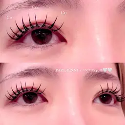 束感スタイリング【オフ・美容成分配合コーティング付】パリジェンヌ✕マツエク100本