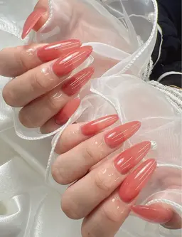 【チップ】長さだし　美フォルムワンカラーorラメグラデーション