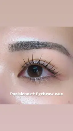 【朝楽セット🧁🤍】🎀美眉アイブロウWAX(メイク付🍯)＆パリジェンヌラッシュリフト