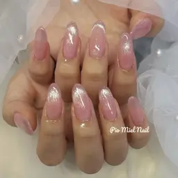 [お気に入りした方限定] 🎀チップ長さだし10本★マグネットフレンチ ¥8500