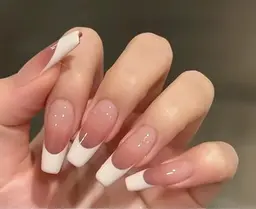 新人練習コース❣️［ソフトジェルオフ込み］❣️チップスカルプ長さ出しフレンチ🩷５５００