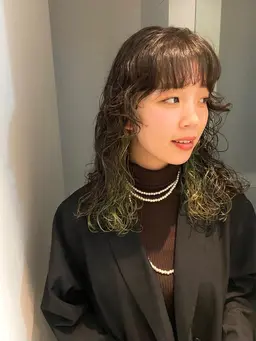 💫デザインカラー人気No.1💫🪷インナーカラー🪷＋表面艶カラー＋似合わせカット