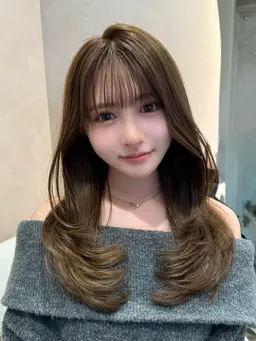 当日限定🙆韓国風カット🇰🇷＋透明感カラー🫶＋1step超音波アイロントリートメント🫧