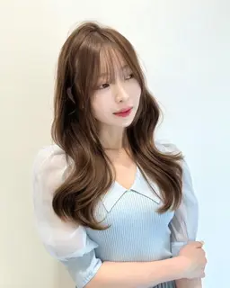 【🇰🇷韓国っぽ🇰🇷】カット➕カラー➕オリジナルトリートメント➕炭酸泉➕コテ巻き仕上げ🤍