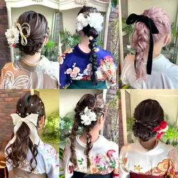 ヘアセット+袴着付け