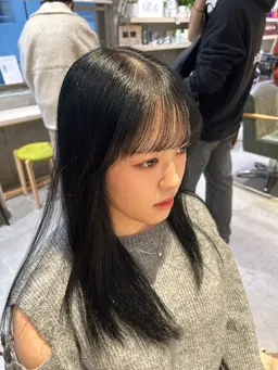 後ろ髪は気にならないけど前髪だけ気になってきた方へ！前髪酸性ストレート‎𖤐⸒⸒