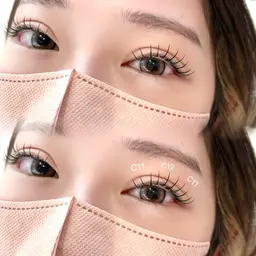 【初回オフ無料】韓国風🤍束感エクステ〈フラットラッシュ100本〉