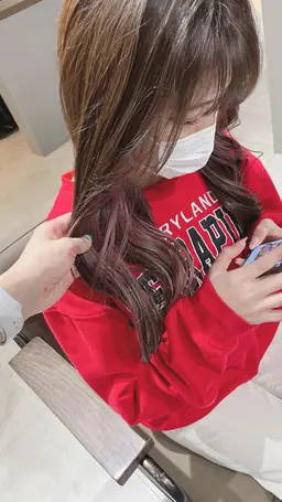 ワンカラー＋インナーカラー＋カット