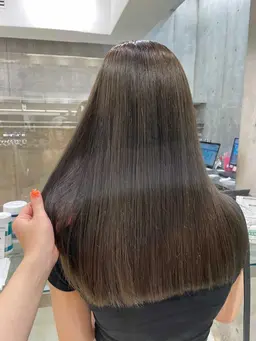 透明感カラー＋魔法のバブルmarbb🧴営業時間中、何時でも🆗その他treatmentの追加🉑🫧