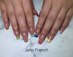 ジェリップ長さだし10本💅フレンチ