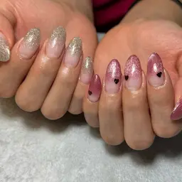 【ハンドジェル】美フォルムラメグラデーション