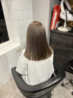 🌿モデル様限定🌿ブリーチなしで赤み消し❕オリーブ/ベージュ系ダブルカラー➕オリジナルトリートメント🕊