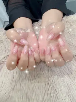 10本長さだし💗ワンカラーネイル