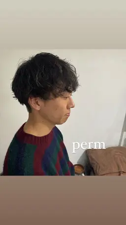 🌼男性限定メニュー🌼カット＋垢抜けパーマ＋眉毛カット
