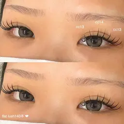 フラットラッシュ👀‪‪❤︎‬ 120本))コーティング付き🫶🏽
