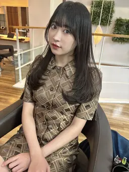 バングストレート+カラーカット