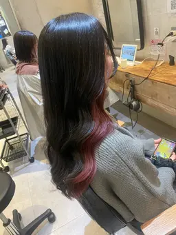 🌨🦋インナーカラー『インナーブリーチ+極潤オーガニックカラー』➕美潤トリートメント🦋🌧