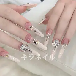 💖チップ長さだし10本シンプル持ち込みデザイン✨