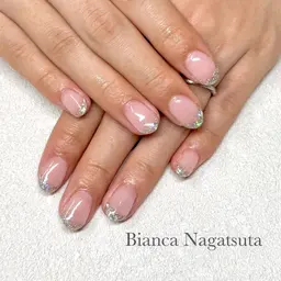 【オフあり】ガラスフレンチ✨💍 パラジェル変更可能🧸〈長津田〉〈青葉台〉