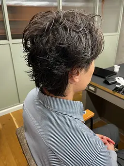 メンズ限定✨️カット+波巻きパーマ