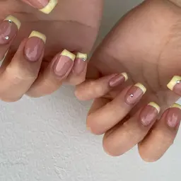 ハンドオフあり/ワンカラーベースフレンチ💅🏻
