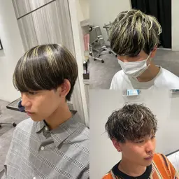 ⭐️メンズ必見⭐️メンズカット+金メッシュハイライト⚡️通常¥15000→¥9900【EARTH名駅店】