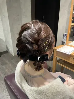 成人式後の同窓会用シャンプー+ヘアセット🫧 ͛.*