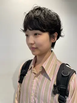 【8日月曜曜日限定】カット+ニュアンスパーマ+Aujua1ステップトリ¥8800/【⚠️ショート限定】🚨現金支払いのみ